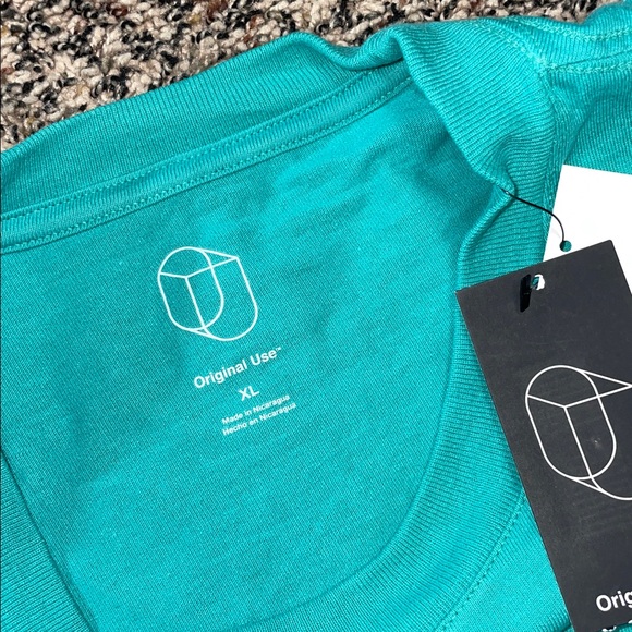 Original Use Teal Drop Shoulder Relaxed Heavyweight Tee Gender Neutral Var | NWT - Picture 3 of 5